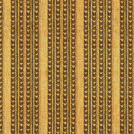 Autumn Stitches - Patterned Stripe, Gold - 32037-S
