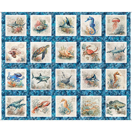 Panel 608 - Sea Creatures Picture Patches, Ocean