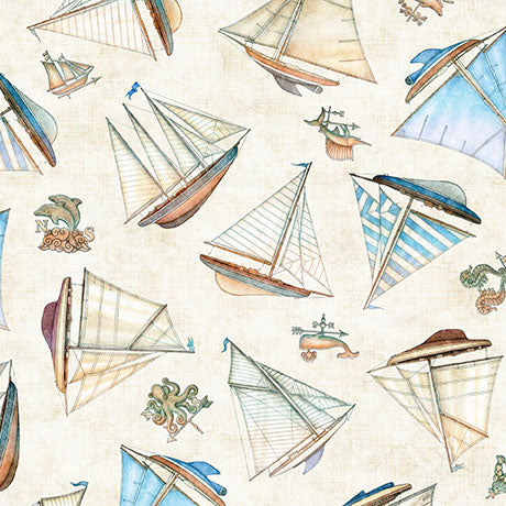 Nauticus - Ships Toss, Cream - 32055-E