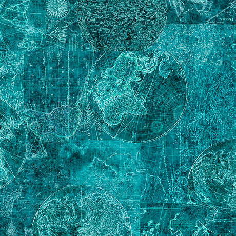 Nauticus - Map Tonal, Dk. Turquoise - 32056-Q
