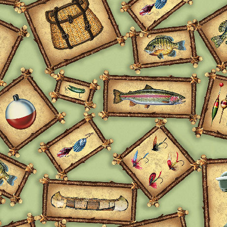 The Lure of Fishing - Fishing Patches, Lt. Green - 32125-H
