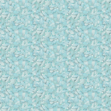 Daisies and the Chickadees - Brushstrokes, Aqua - 32345-Q