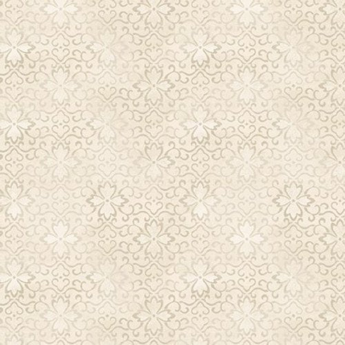 Purely Neutral - Floral With Scroll, Ivory - 3510-41