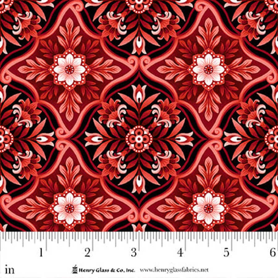 Scarlet's Treasure - Foulard Tiles, Red - 3642-88