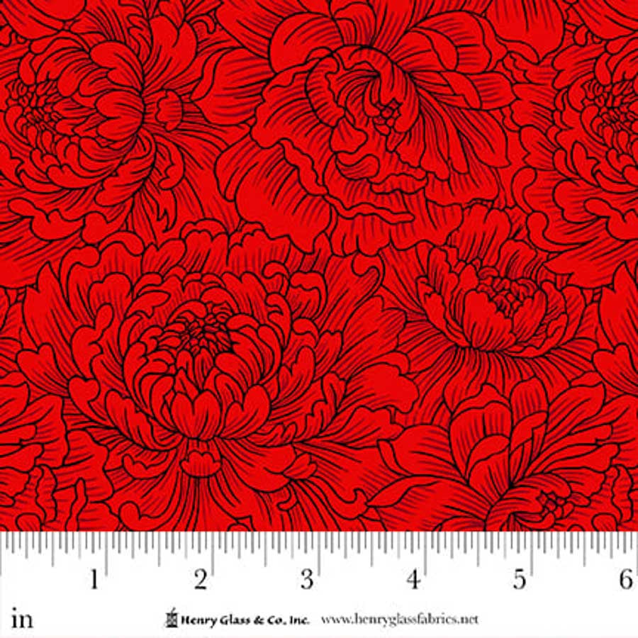 Scarlet's Treasure - Peony Monotone, Red - 3644-88