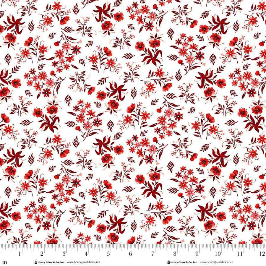 Scarlet's Treasure - Nosegays, White Red - 3646-18