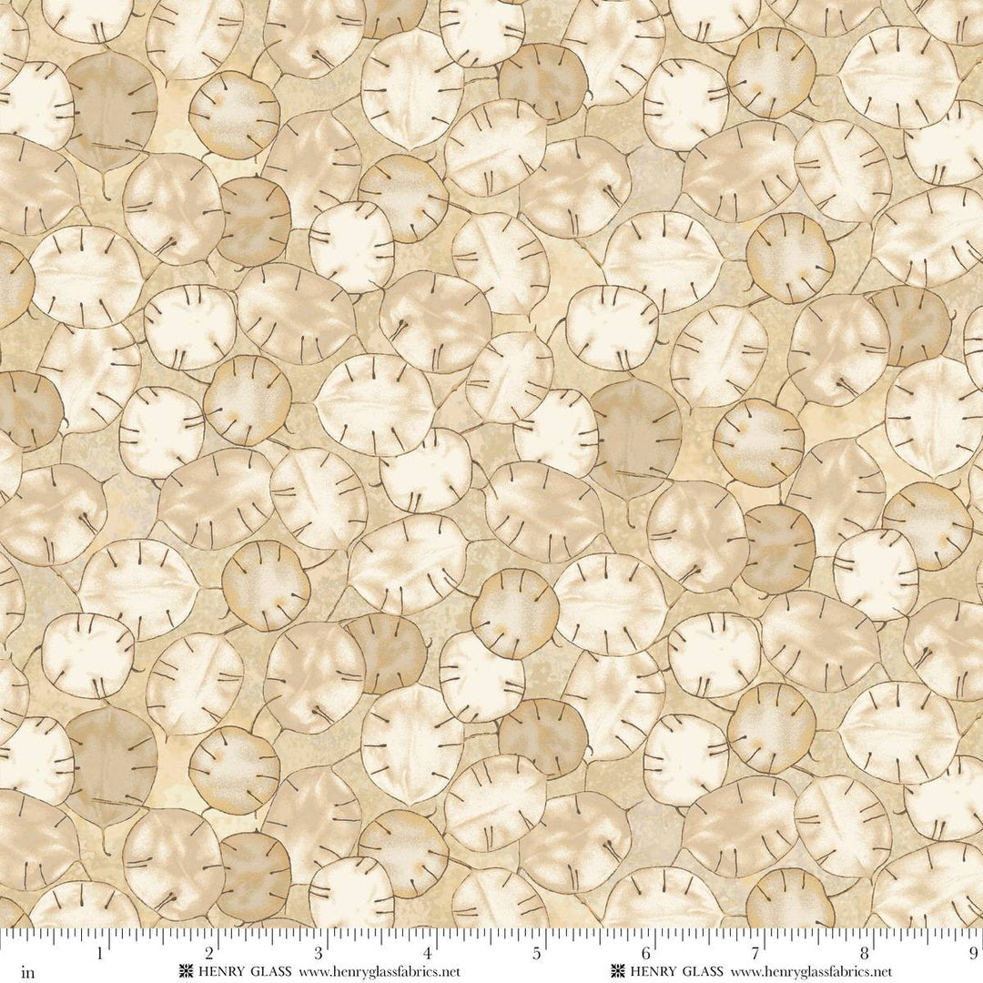 Oak and Berries - Silver Dollars Petals, Cream - 3651-44