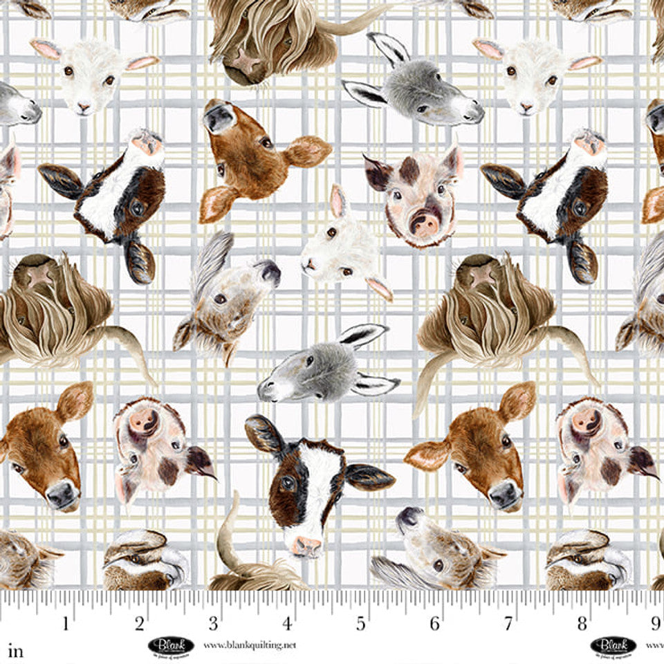 Little Seedlings Farm - Farm Animals, Plaid- 4386-01