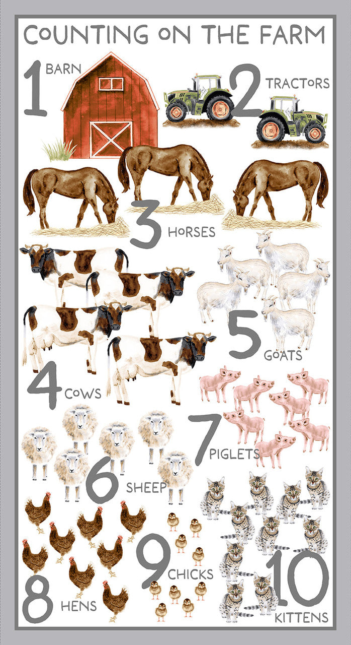 Panel 463 - Little Seedlings Farm - Animal Counting Panel
