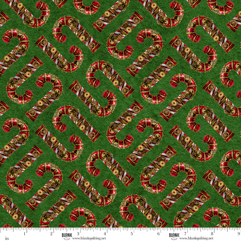 Gears & Garland - Steampunk Candy Canes, Green - 4825-66