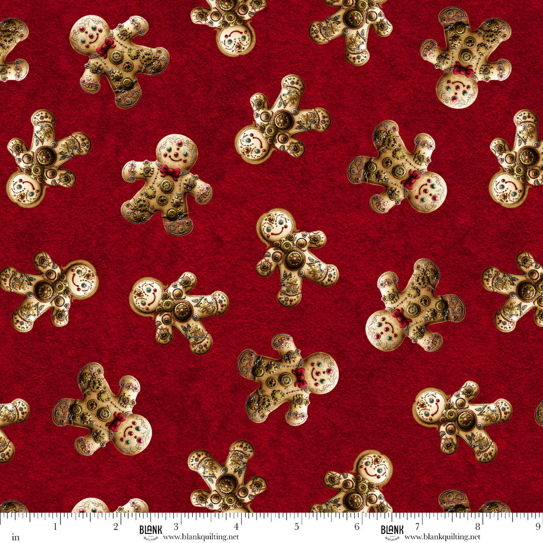 Gears & Garland - Steampunk Gingerbread Men, Red - 4827-88