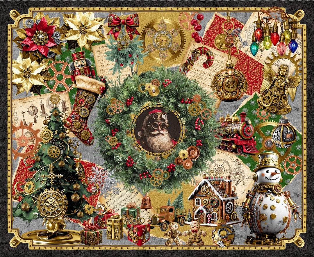 Panel 553 - Steampunk Santa Wreath