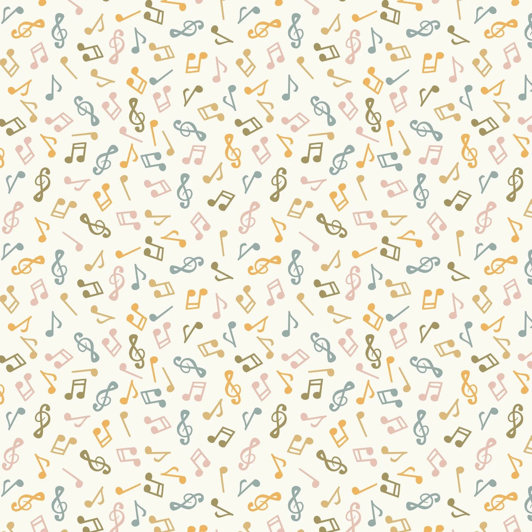 Nursery Rhyme Time - Musical Notes, Ivory - 4835-41