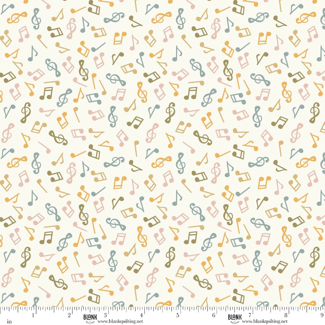 Nursery Rhyme Time - Musical Notes, Ivory - 4835-41