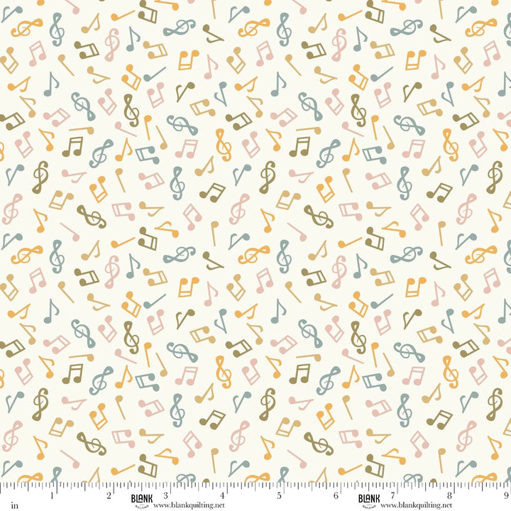 Nursery Rhyme Time - Musical Notes, Ivory - 4835-41
