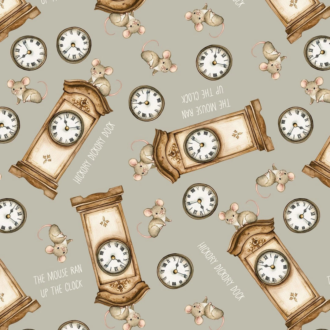 Nursery Rhyme Time - Hickory Dickory Dock, Lt. Grey - 4840-90