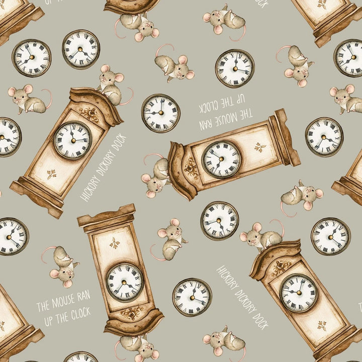 Nursery Rhyme Time - Hickory Dickory Dock, Lt. Grey - 4840-90
