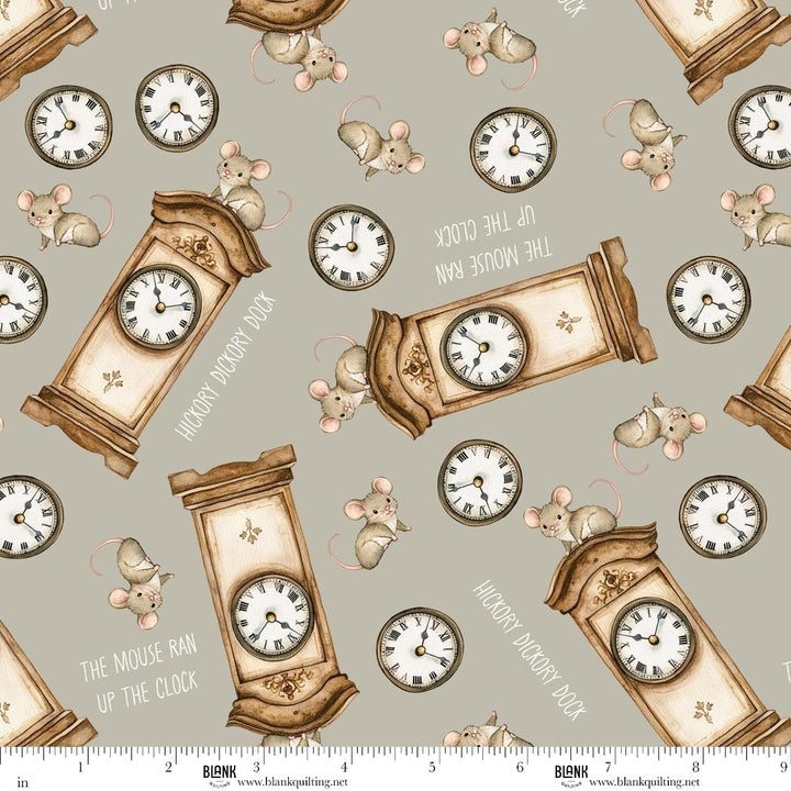 Nursery Rhyme Time - Hickory Dickory Dock, Lt. Grey - 4840-90
