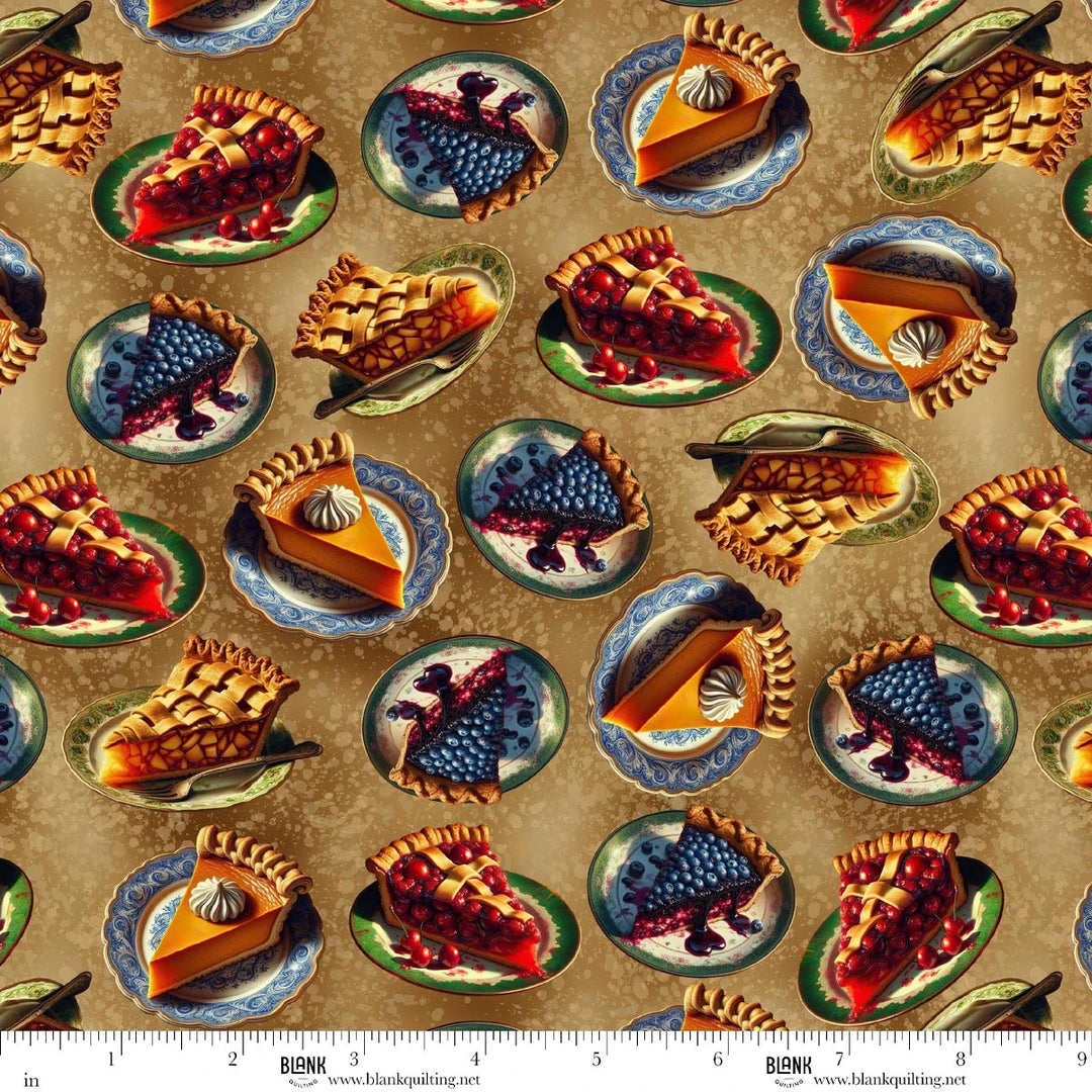 Homestead Heritage - Slices of Fruit Pies, Lt. Brown - 4877-32