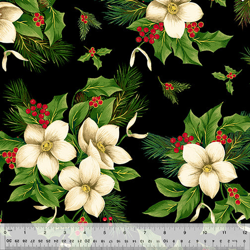 Wide Back - Christmas Blooms 53580W-1