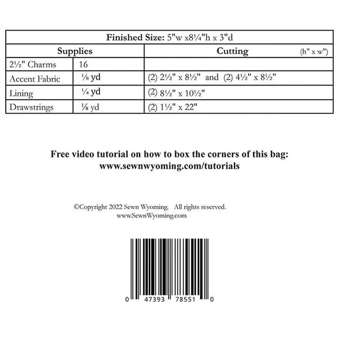 Drawstring Bag - Mini Charm Pattern