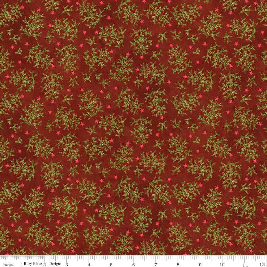 Northern Christmas - Christmas Sprigs, Red - C17832-RED