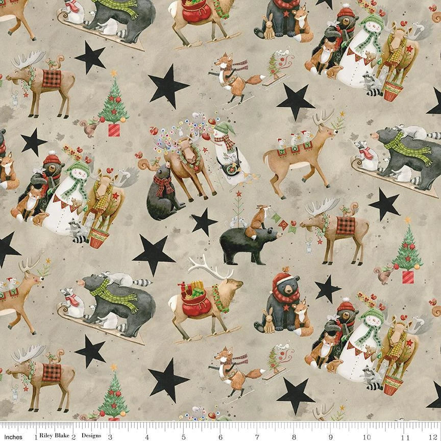Northern Christmas - Tossed Animals, Neutral - C17830-NEUTRAL