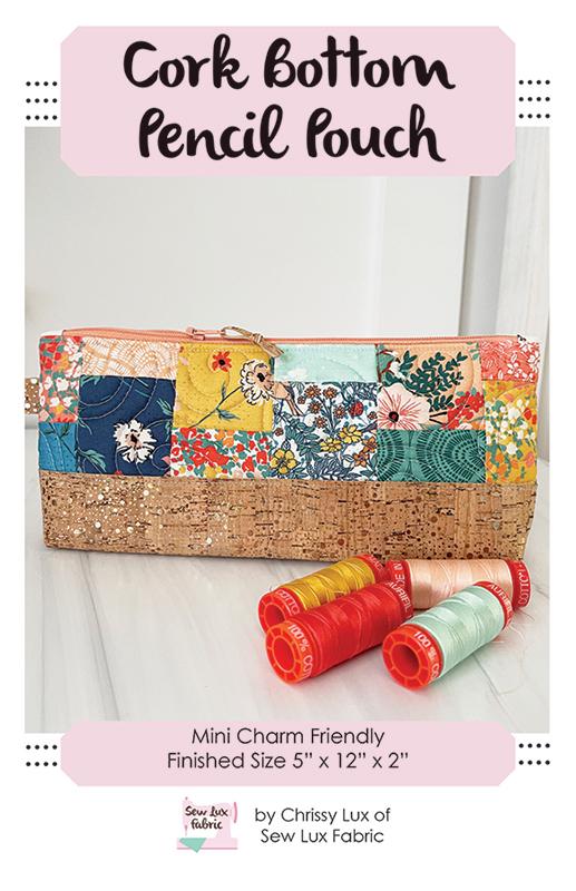 Cork Bottom Pencil Pouch - Pattern
