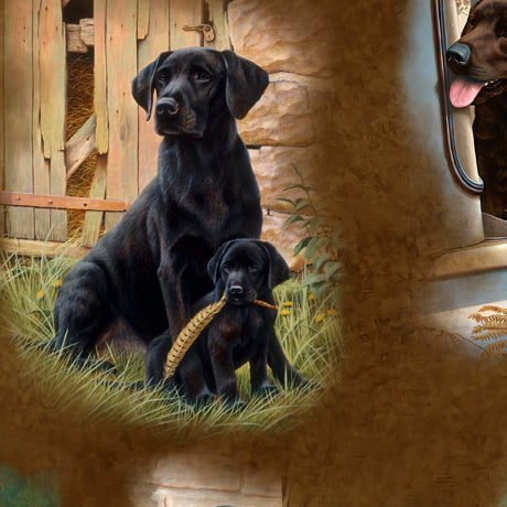 For the Love of Labs - Labrador Vignettes, Brown - 30308-A