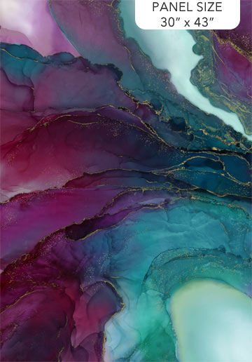 Panel 338 - Midas Touch - Plum/Teal