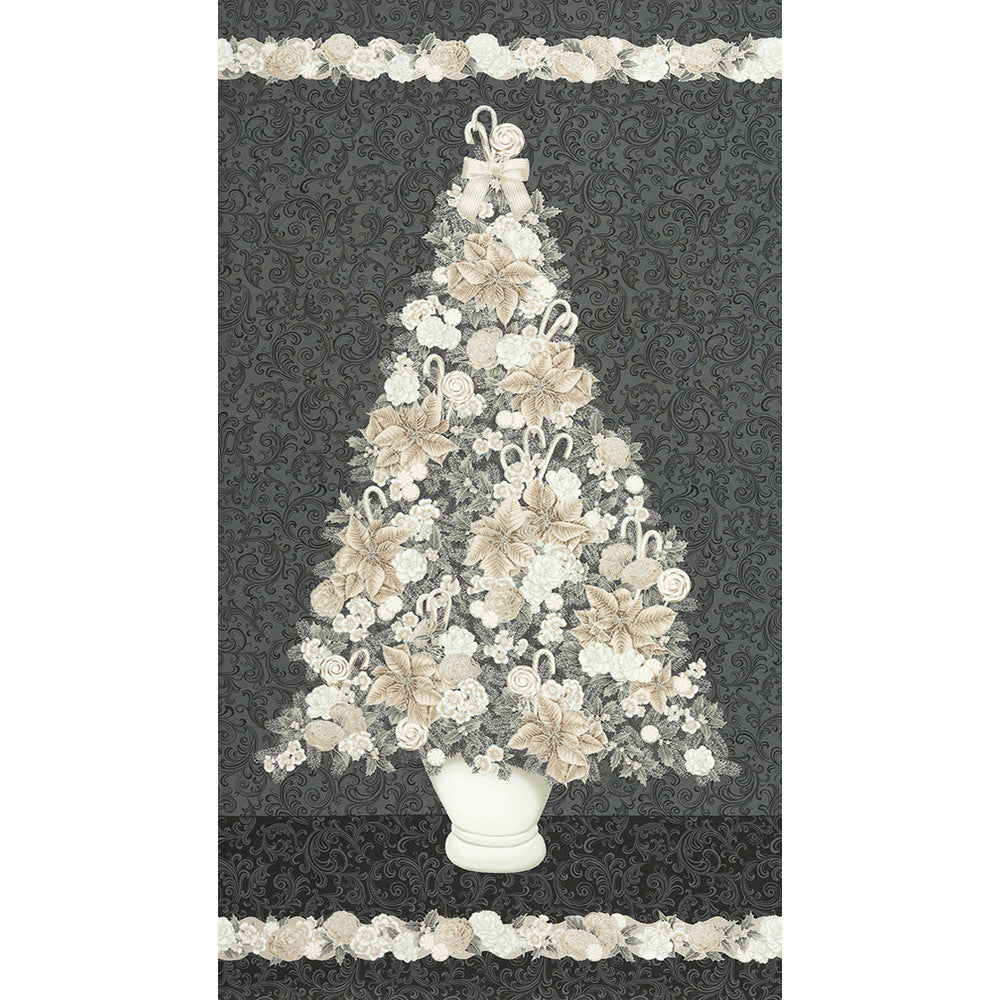 Panel 444 - Holiday Flourish - Peppermint Twist, Graphite