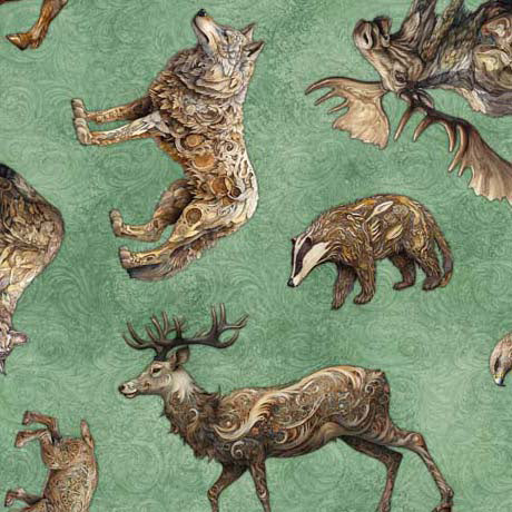 Enchanted Forest - Animal Toss, Sage - 30468-H