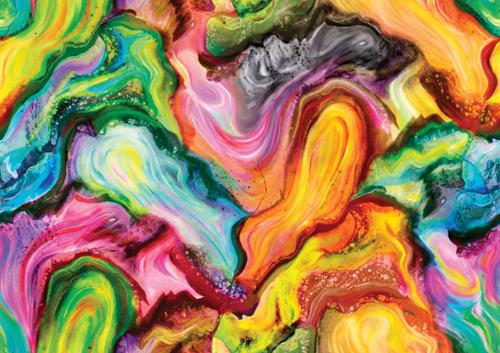 Wide Back - Gradients Euphoria - Color Eruption, Rainbow - 108" x 108"