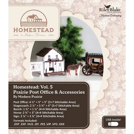 Kit 1275 - Homestead: Vol. 5 Post Office - Machine Embroidery