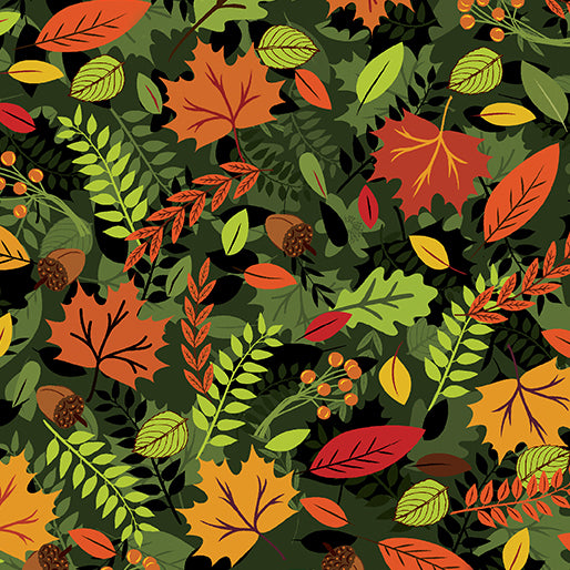 Gather Together - Autumn Leaves, Black - 14464-12