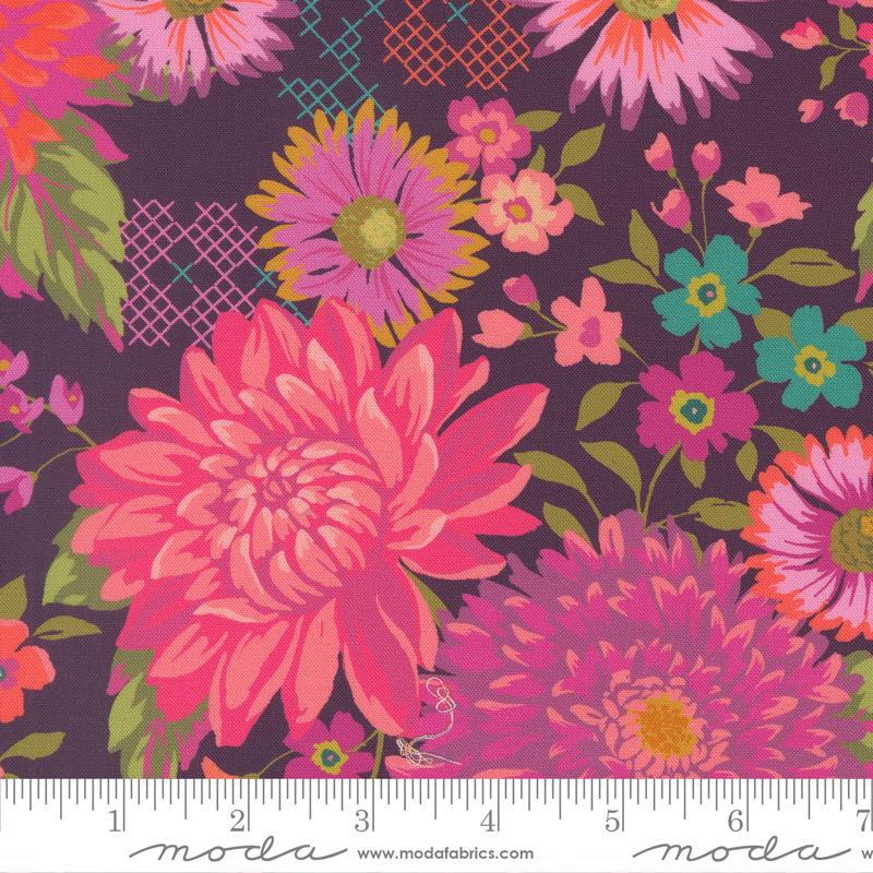 Parlor - Happy Blooms, Plum - 11960-26