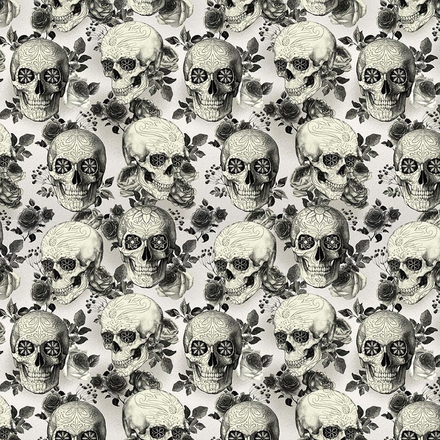 Pick Your Poison - Skull & Floral, Ecru - WICKED-CD3597