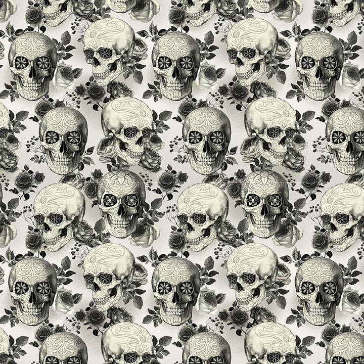 Pick Your Poison - Skull & Floral, Ecru - WICKED-CD3597