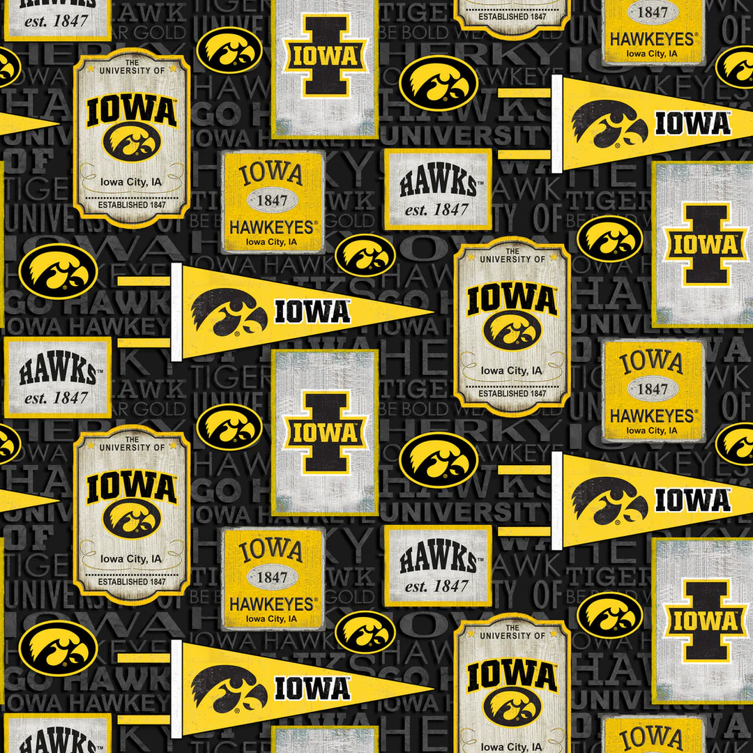 College-NCAA - Vintage Pennant, University of Iowa - IA-1267