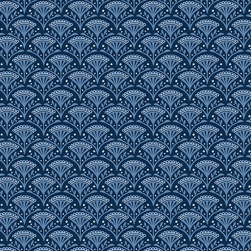 Wander Lane - Blossom Scallop Navy - 13602-11
