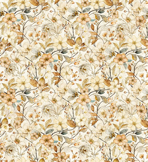 Hunny Bunny - Floral Vine, Tan - 30980-A