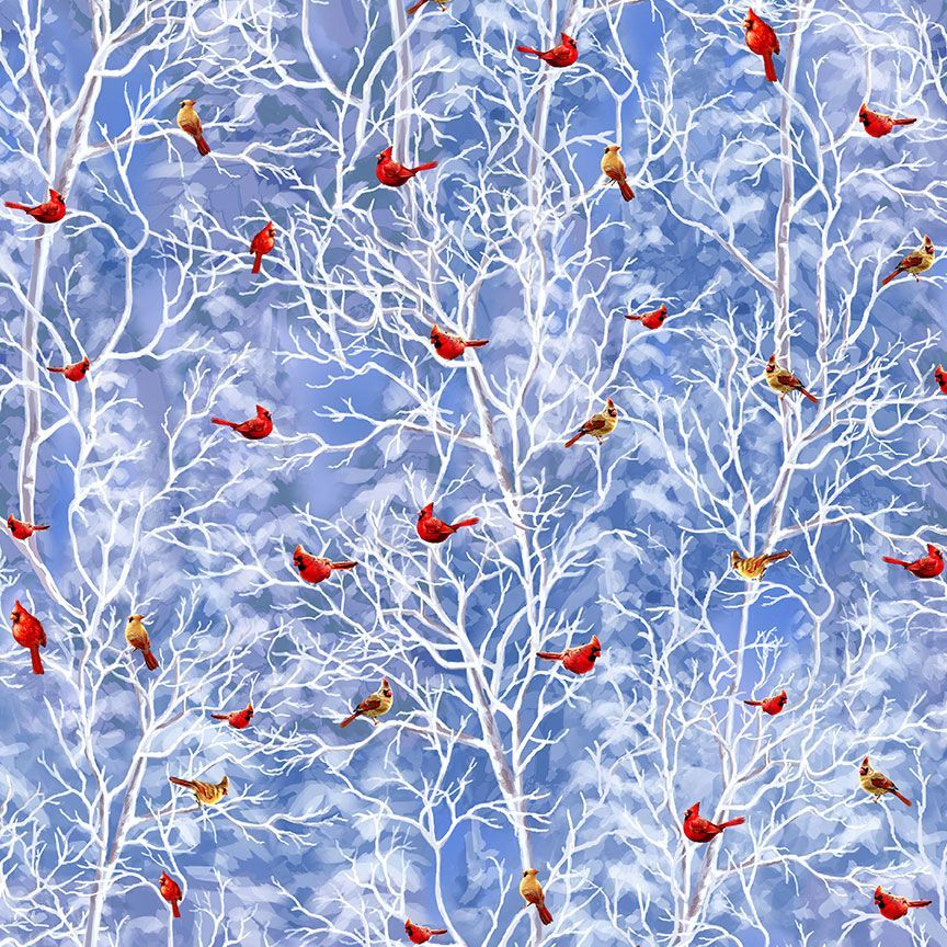 Christmas Eve - Cardinal on Snowy Tree, Winter - DONA-CD3373
