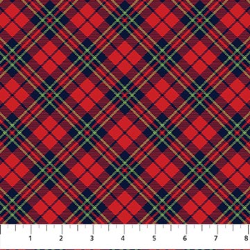 Farmstead Friends - Diagonal Plaid, Red - 26899-24