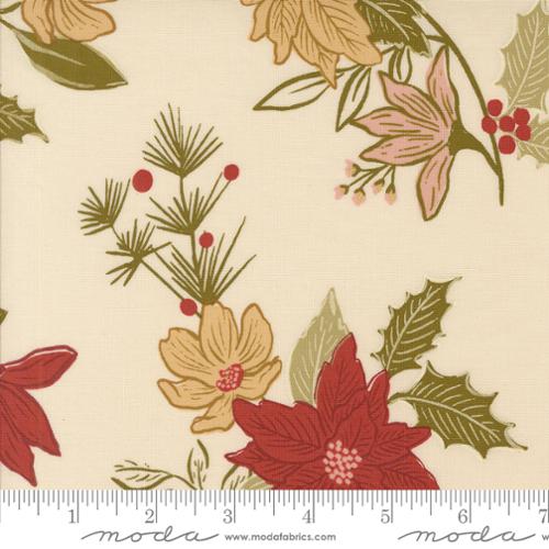 Old World Yuletide - Festive Florals, Eggshell - 45620-11M