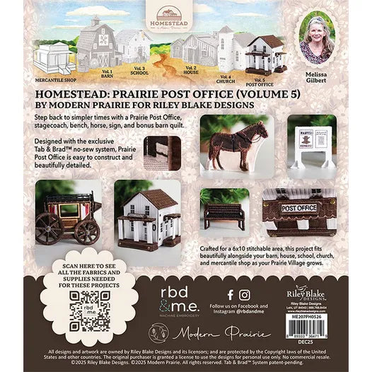 Kit 1275 - Homestead: Vol. 5 Post Office - Machine Embroidery