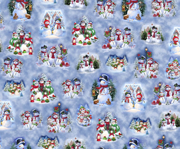 Snowman Holiday - Snowman Vignettes, Blue - 30441-B
