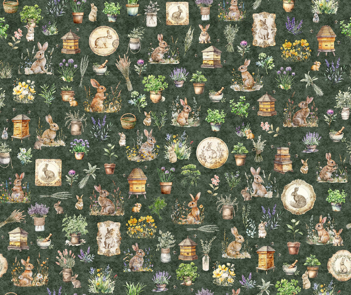 Hunny Bunny - Bunny Allover, Forest - 30976-F