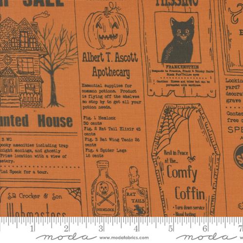 Home Sweet Haunt - Newspaper Text, Pumpkin - 20910-14
