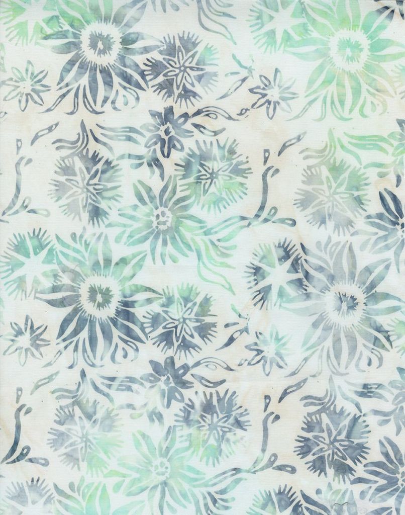 Mini Gulf Coast - Star Floral, Salt - Tonga-B8163 by Judy & Judel Niemeyer of Quiltworx