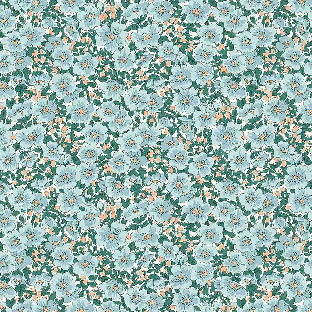 Liberty Tree of LIfe - Dina Blossom, Canopy Greens - 01667375B - Liberty Fabrics